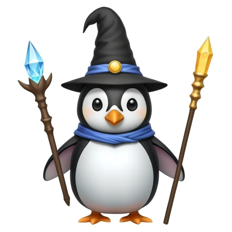 Penguin Wizard emoji