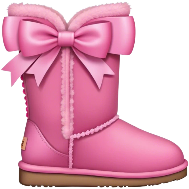 Pink uggs with pink bows emoji