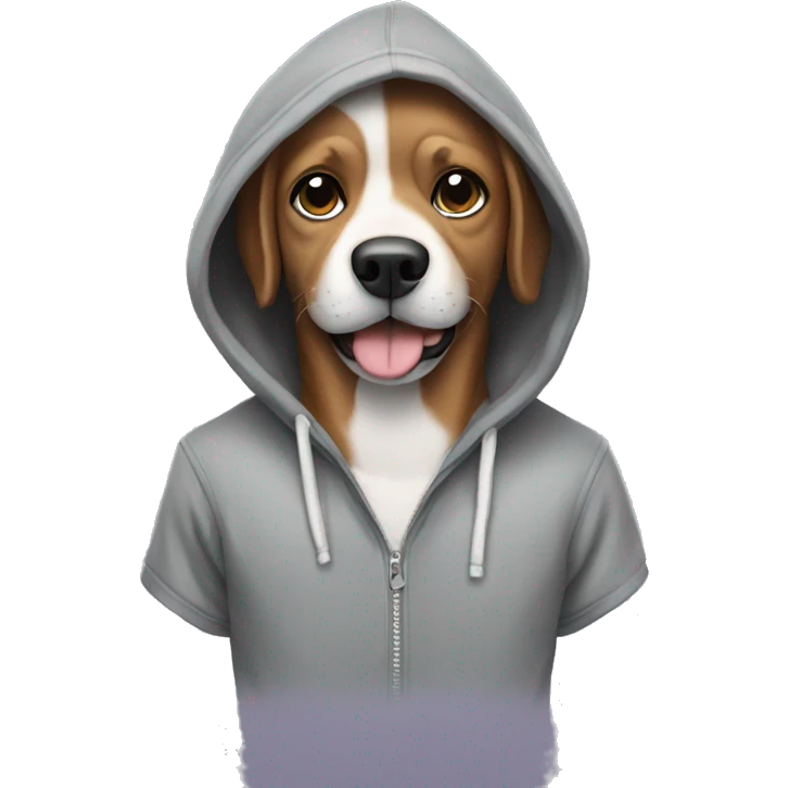 Dog wearing a hoodie  emoji