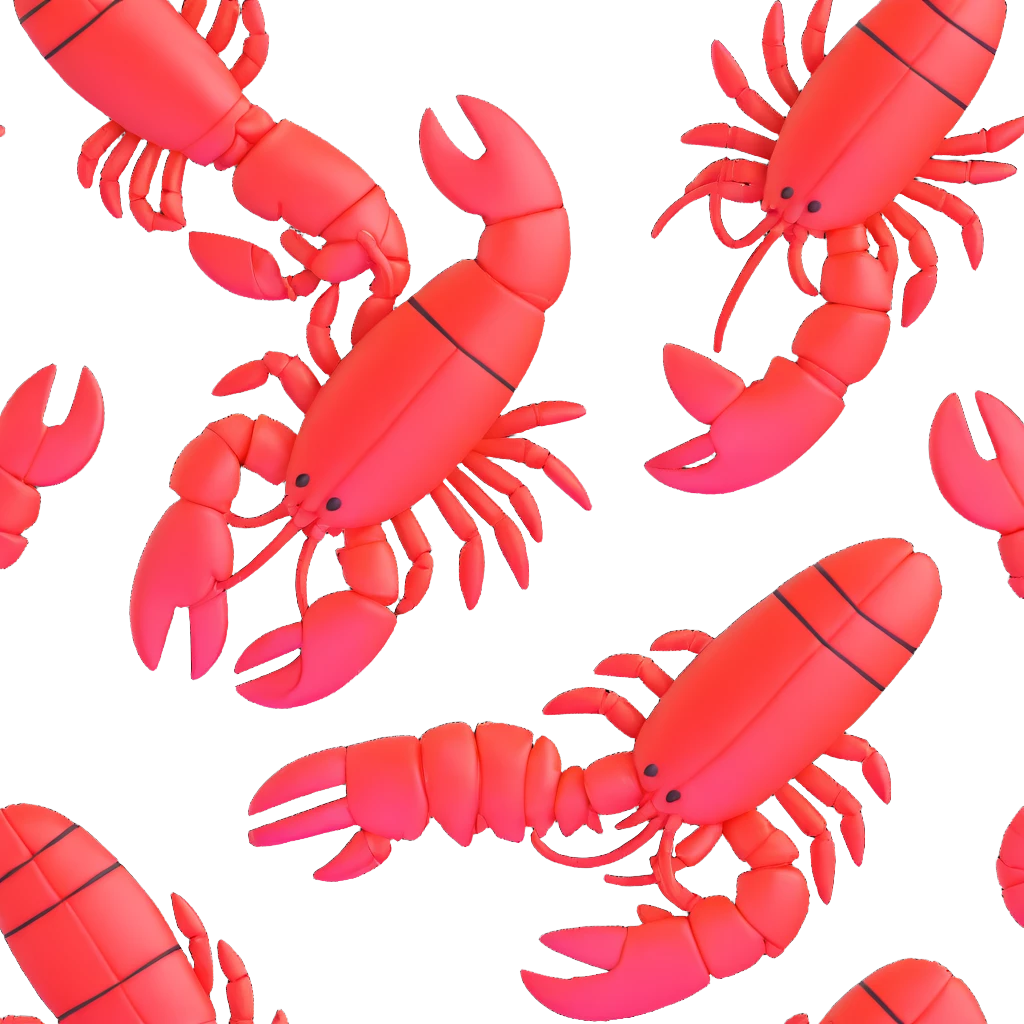 lobsters in love holding claws emoji