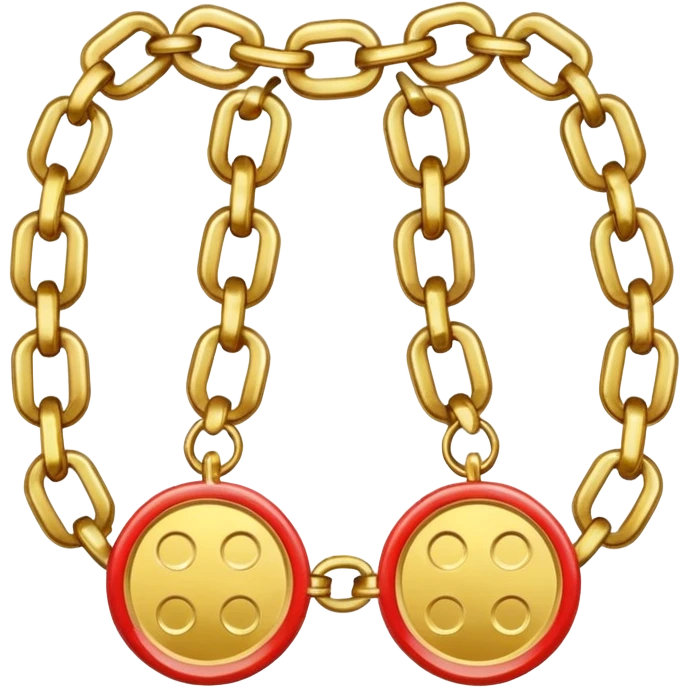 chain of coins, chinese emoji