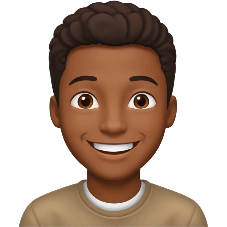 young black man in love emoji