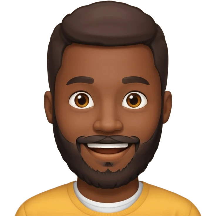 bearded black man emoji