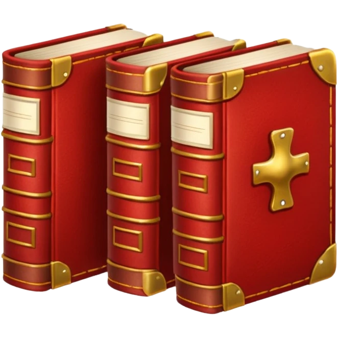 red books, golden glow emoji