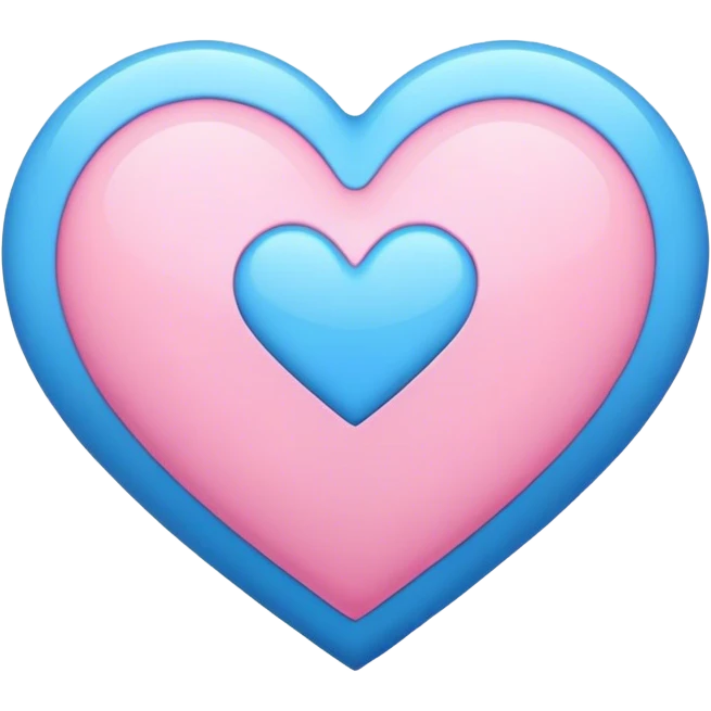 Corazón azul y rosa emoji