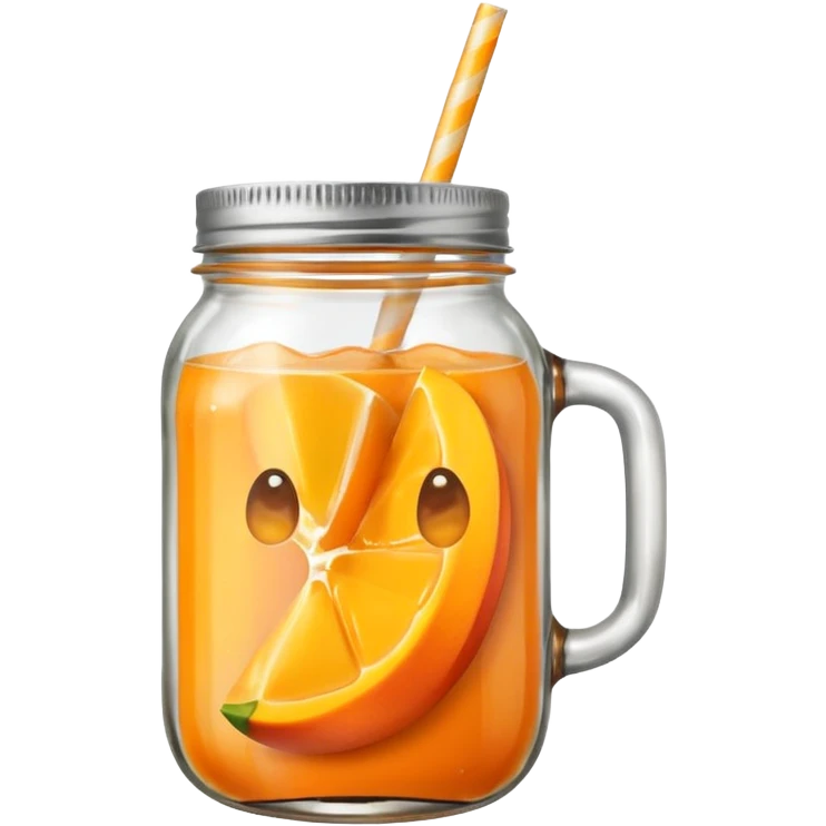 Mango drink mason jar  emoji