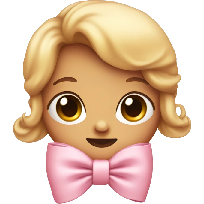 cute baby pink bow emoji