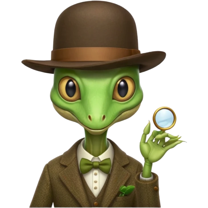 A friendly praying mantis that looks SUPER stereotypically British emoji