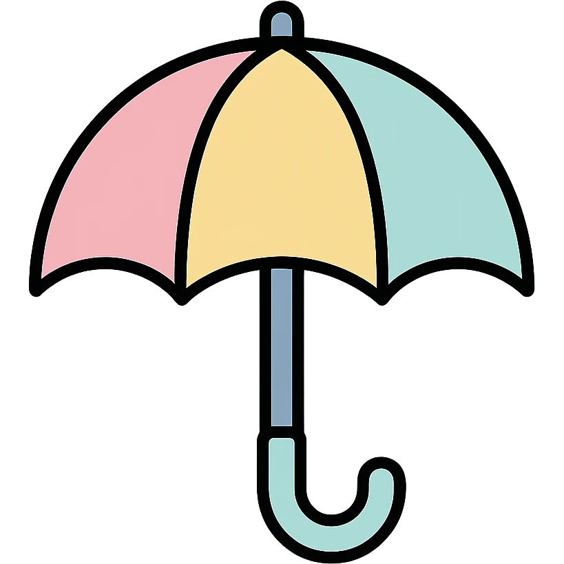 pastel umbrella emoji