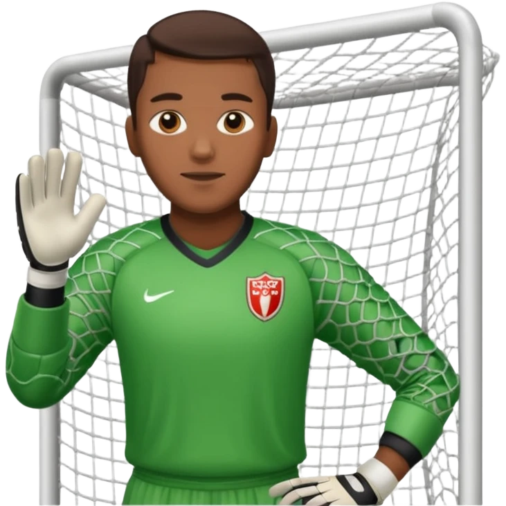 football goal keeper with net emoji