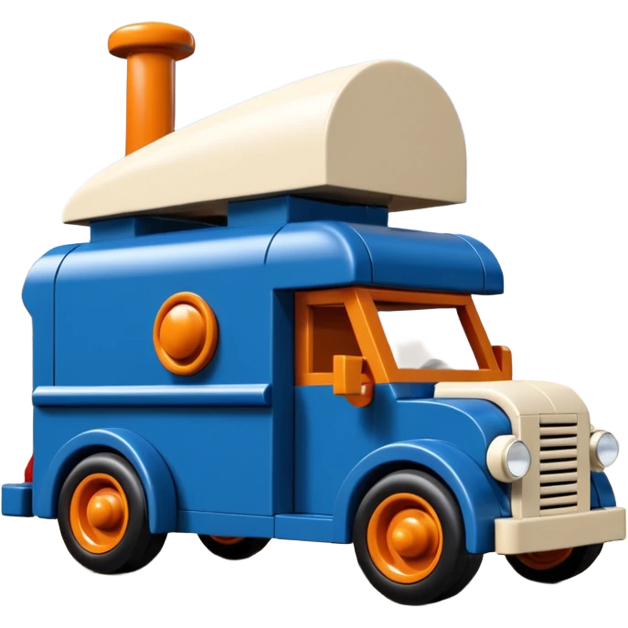 Ron’s Professional antique tall Flintstones moving van hot rod (bug shaped) Lego  emoji