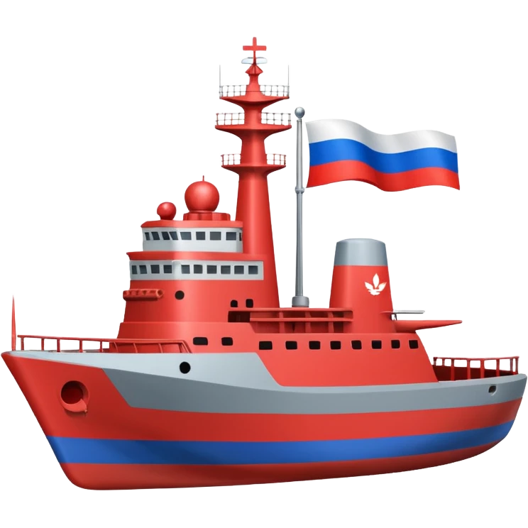 warship with russia flag emoji