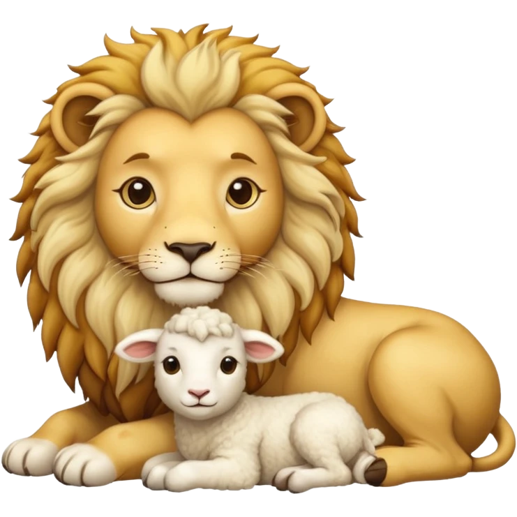 Lion and Lamb emoji