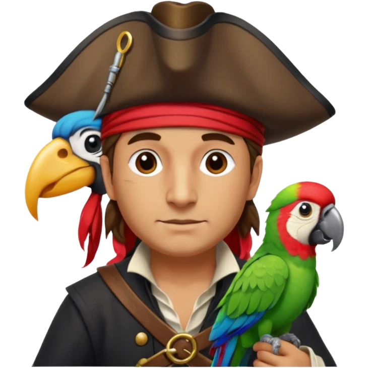 pirate and parrot emoji