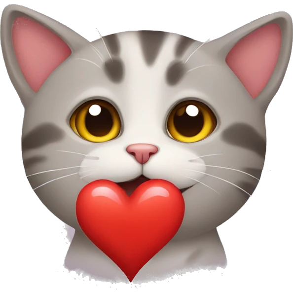 cat that gives a heart emoji