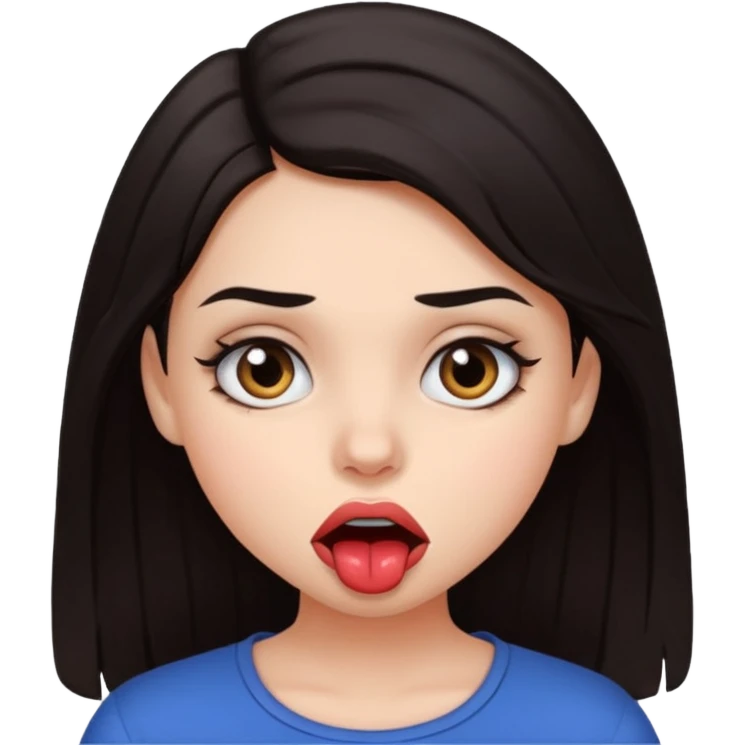 Me puedes hacer un emoji de una chica mordiendose el labio emoji