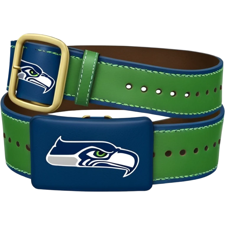 Seattle Seahawks Blue and Green Karate Belt emoji