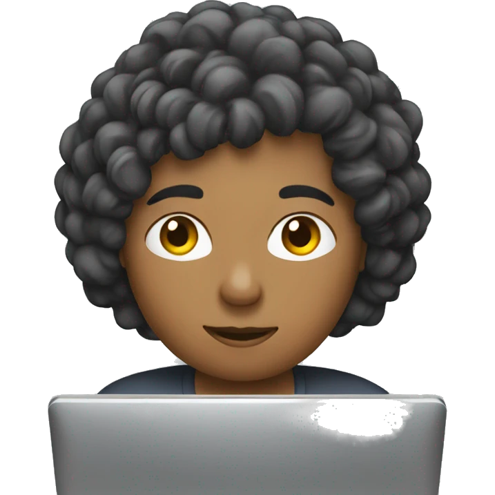 person typing on computer emoji