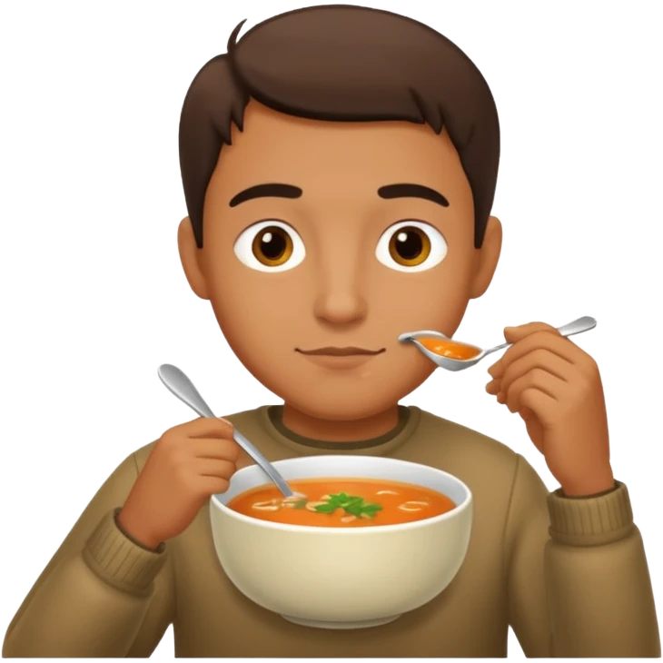 Başka çorba içen adam gerçekçi emoji