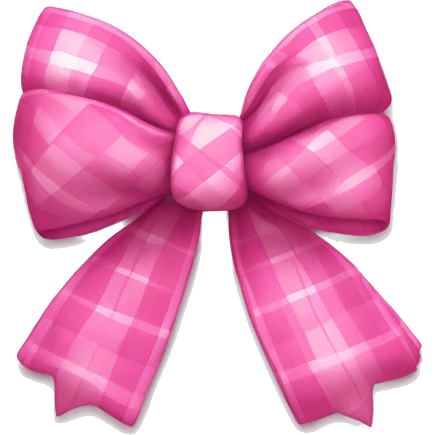 pink plaid bow  emoji