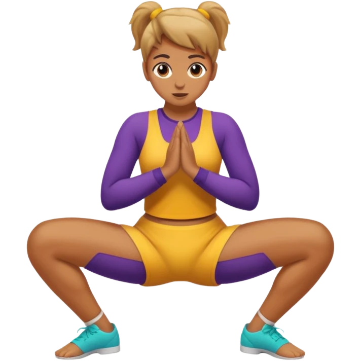 Hands on the knees twirking emoji