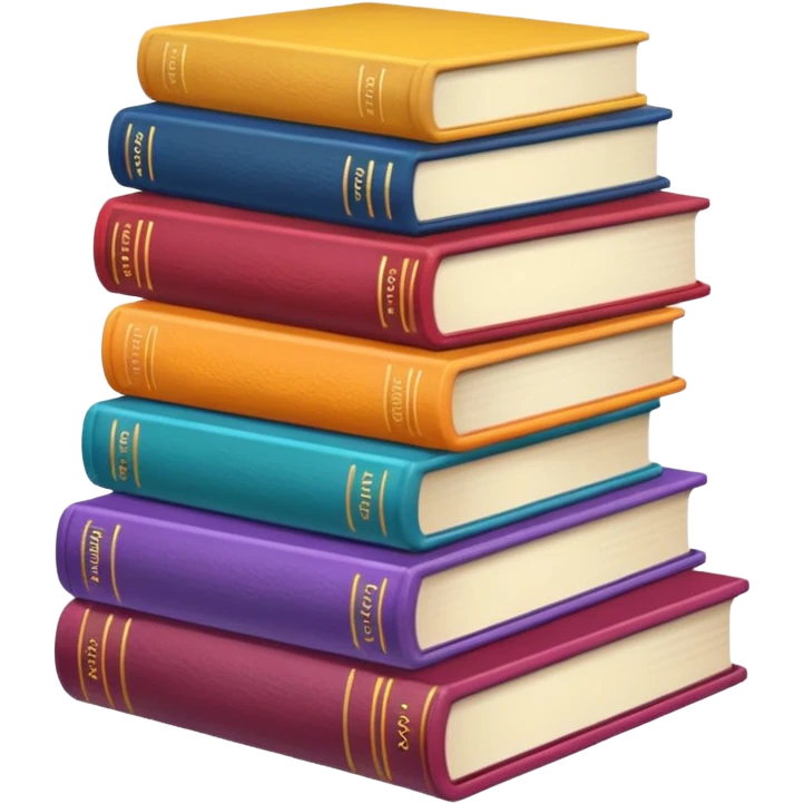 libros aesthetic de colores emoji