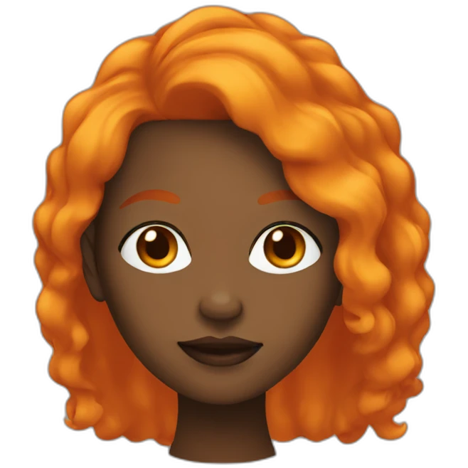 black woman with orange hair emoji