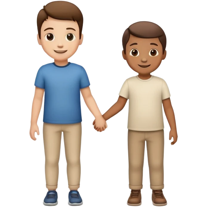 Person holding hands with a little boy  emoji