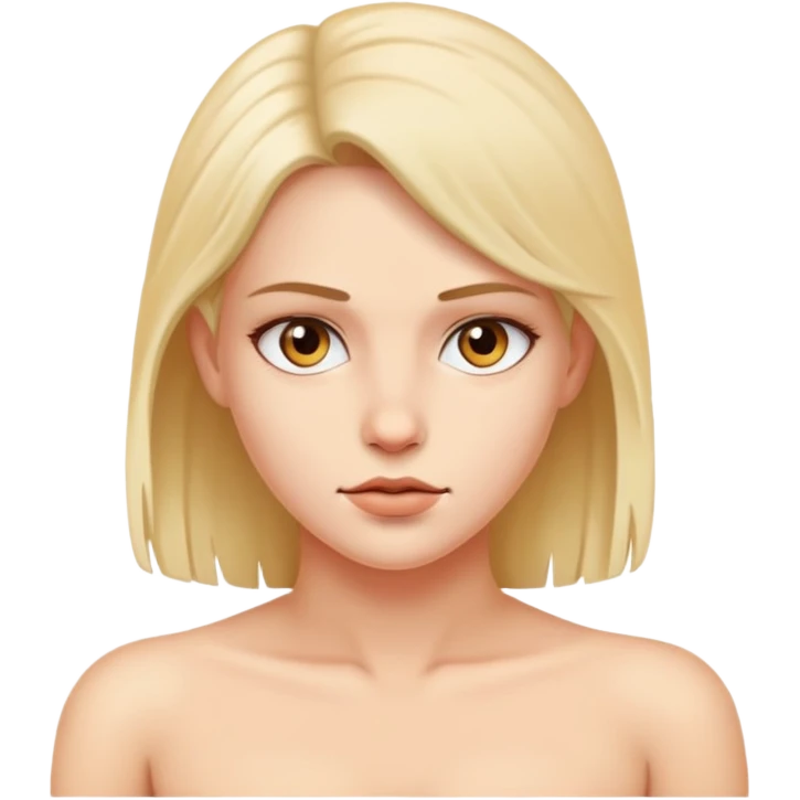 Naked woman staring at you emoji