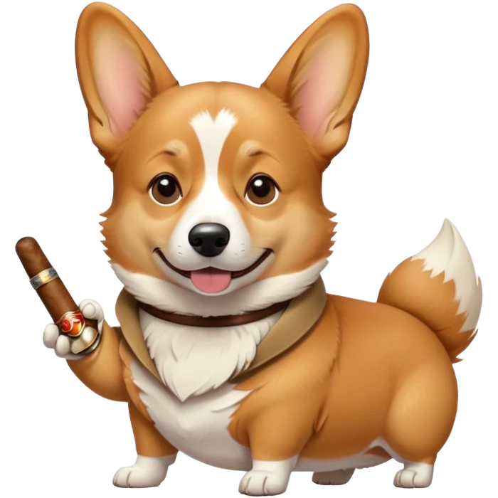 Corgi smoking  emoji