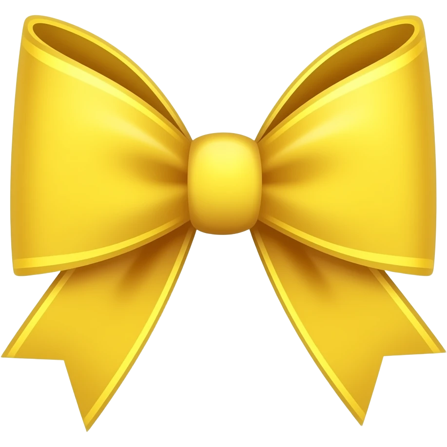 Yellow bow emoji emoji