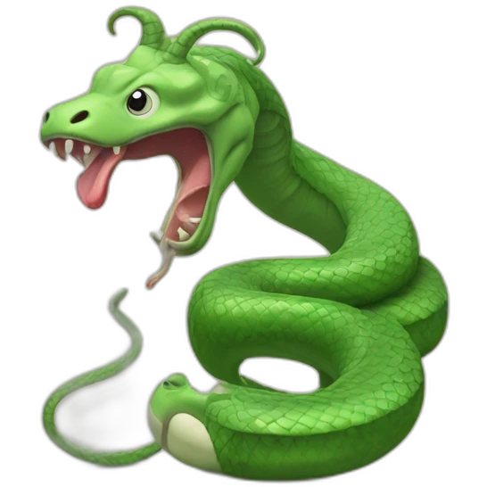 Un serpent qui mange une vache emoji