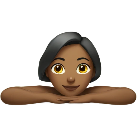 Girl relaxing in spa emoji