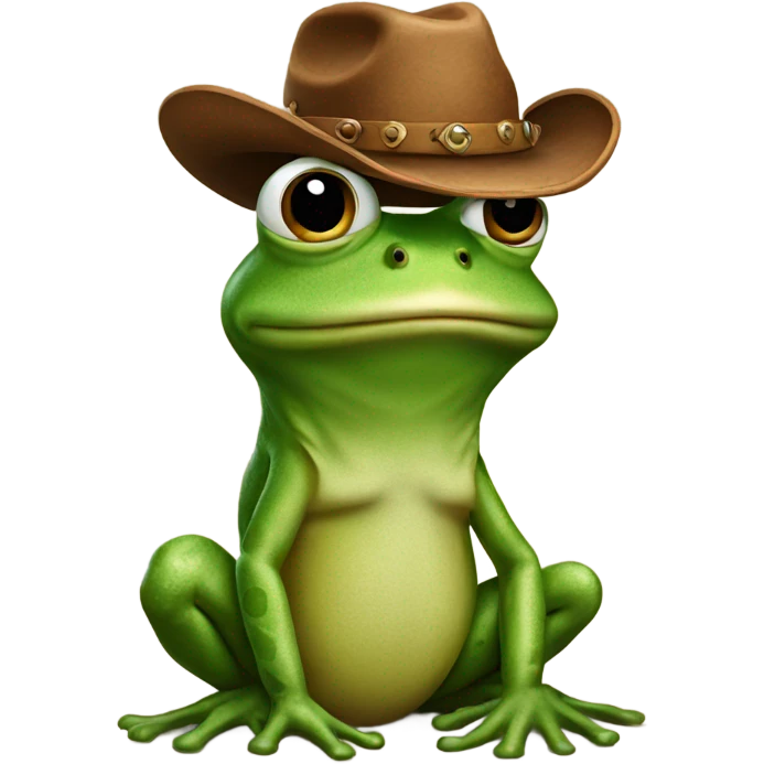 Cowboy frog emoji