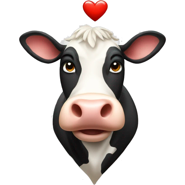 Cow with heart  emoji