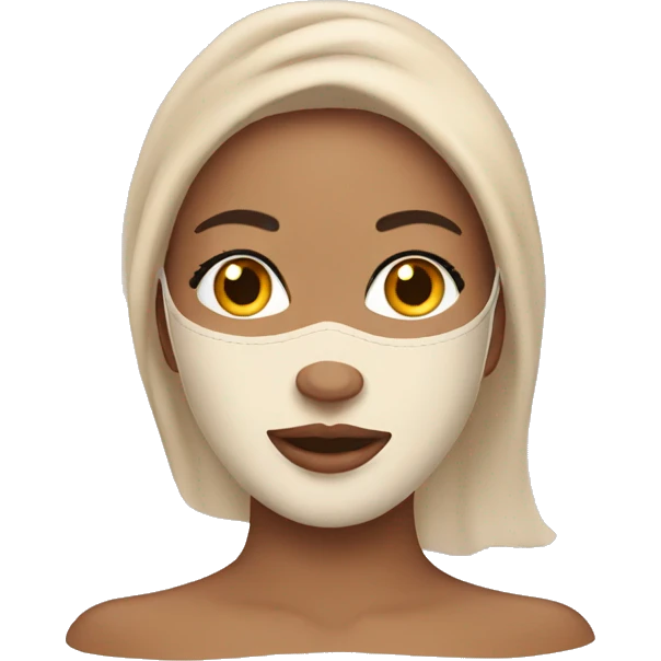 beige beauty face mask emoji