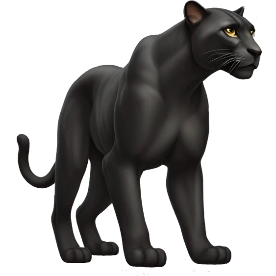 panther animal, full body, threating, right side picture emoji