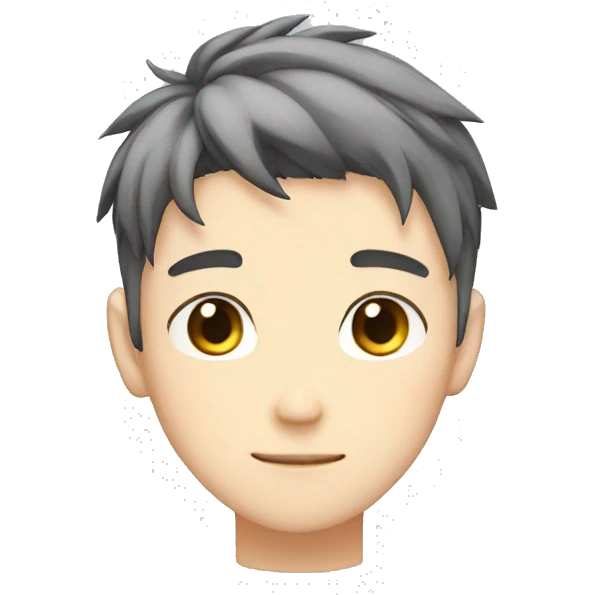 Anime Boy with short faded hair emoji