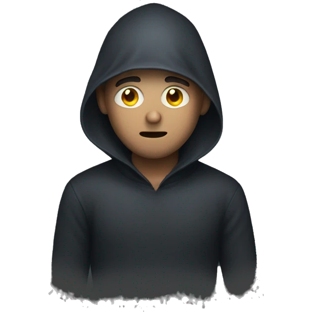 A man hiding in the dark emoji
