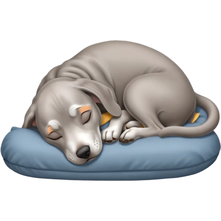 Gray Weimaraner sleeping emoji