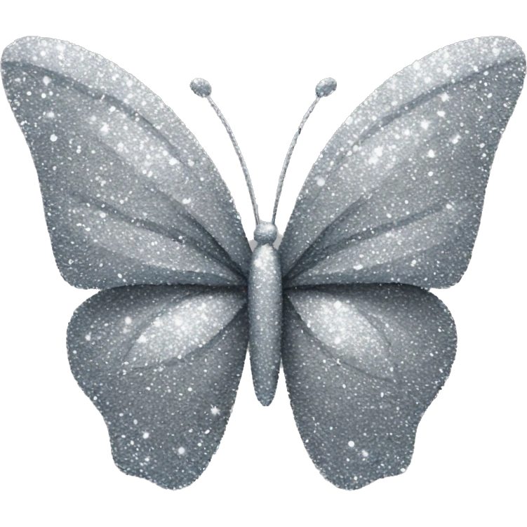 Silver glitter Butterfly emoji