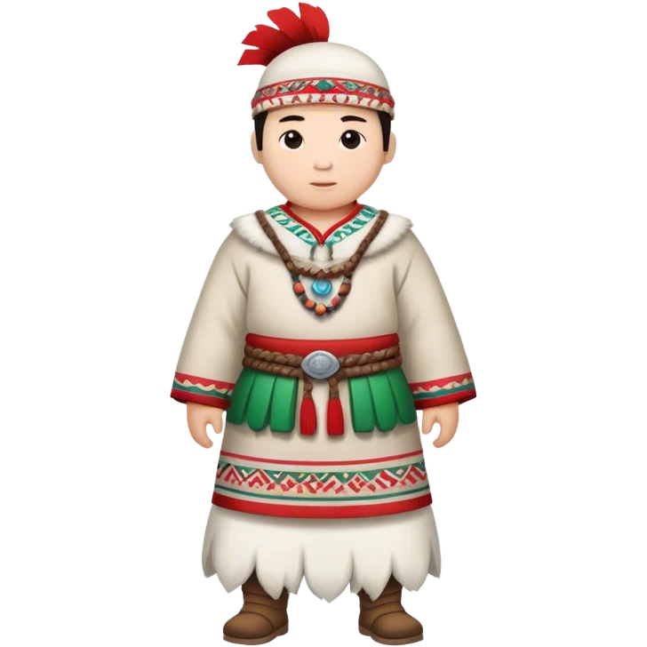 full scale standing  greenland citizen traditional outfit  emoji