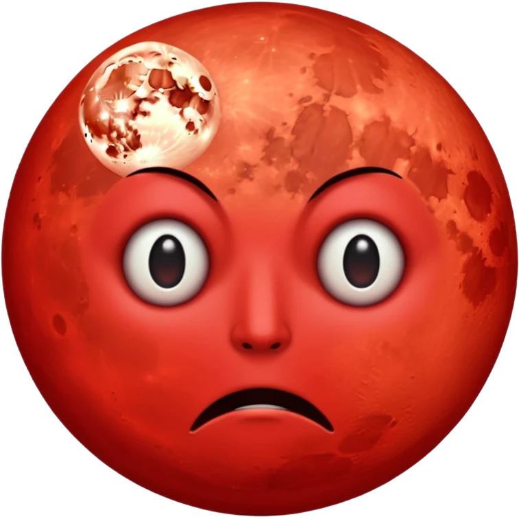a red moon with no eyes or mouth   just pure terror  emoji