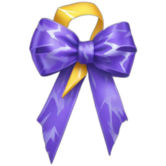 Lightning Bolt Ribbon Bow emoji