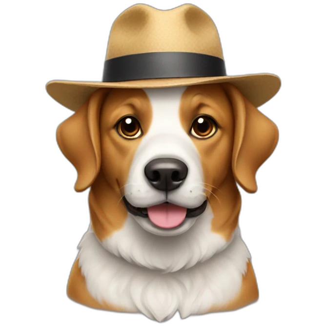 dog with a hat emoji