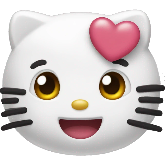 hello kitty with heart eyes emoji