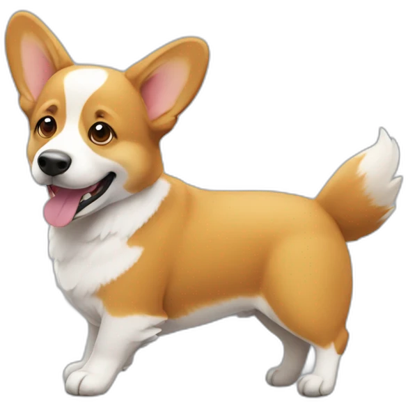 Corgi tennis emoji