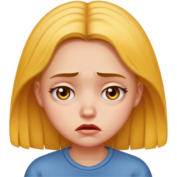 a girl is sad and mad emoji