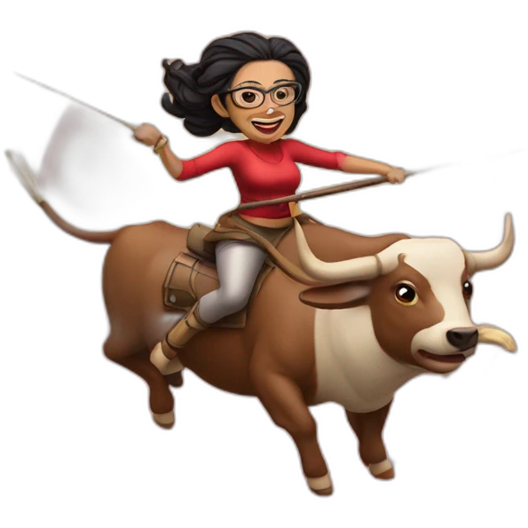 Megawati riding bullseye emoji