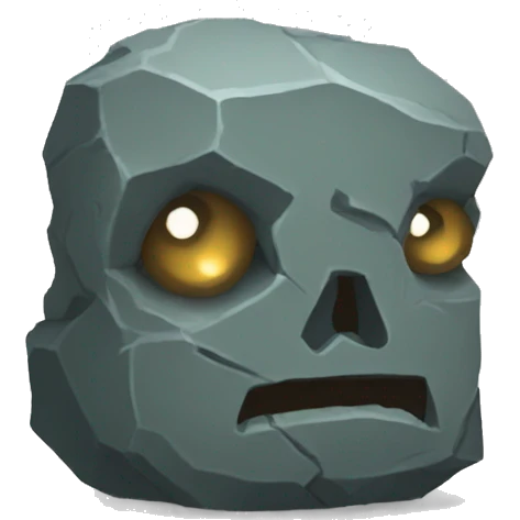 rock golem 8 pixel sad emoji